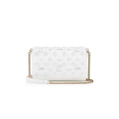 CHRISTIAN LOUBOUTIN PALOMA CLUTCH GRAINED CALF LEATHER AND SPIKES 1175018W240 (23*14.5*5cm)